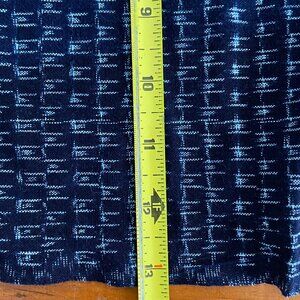 VINTAGE JAPANESE TEXTILE FABRIC - AIZOME INDIGO BLUE STITCH PRINT KASURI